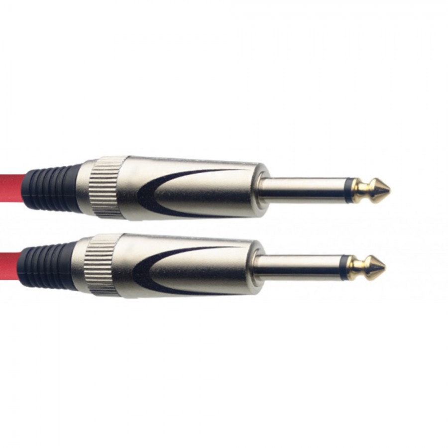 Stagg SGC6DL CRD 6m / 20 ft Instrument Cable - Straight/Straight, Red